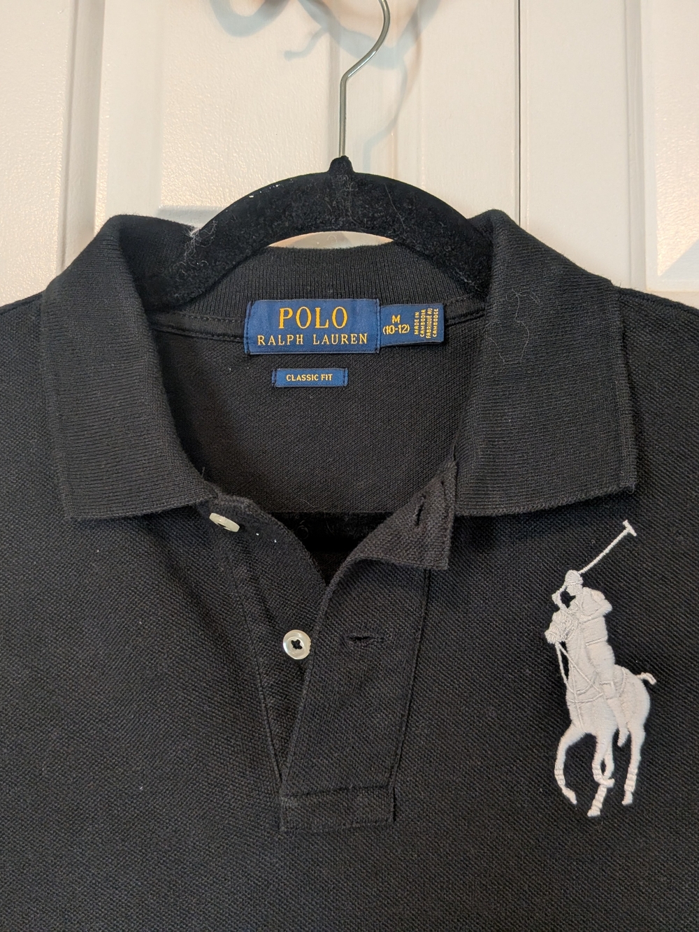 Polo by Ralph Lauren Black Polo with White Pony Logo (EUC) - Picture 3 of 5